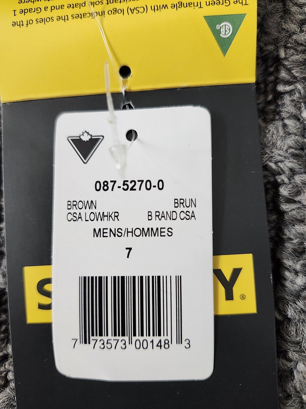 NWT Men's Safety Work Boots Shoes Size 7 Yellow Gray Brown Clean Brand New - Picture 5 of 10